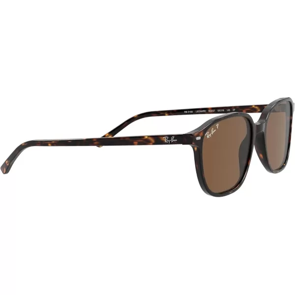 RayBan RB2193 Leonard Square SunglassesTortoisePolarized B15 Brown