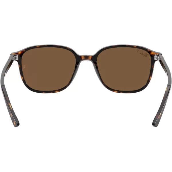 RayBan RB2193 Leonard Square SunglassesTortoisePolarized B15 Brown