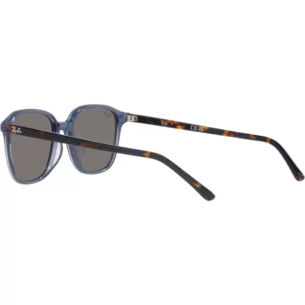 RayBan RB2193 Leonard Square SunglassesTransparent Dark BlueGrey Mirrored Blue