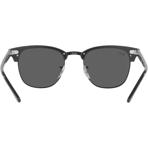 RayBan RB3016 Clubmaster Square SunglassesGreen on BlackDark Grey