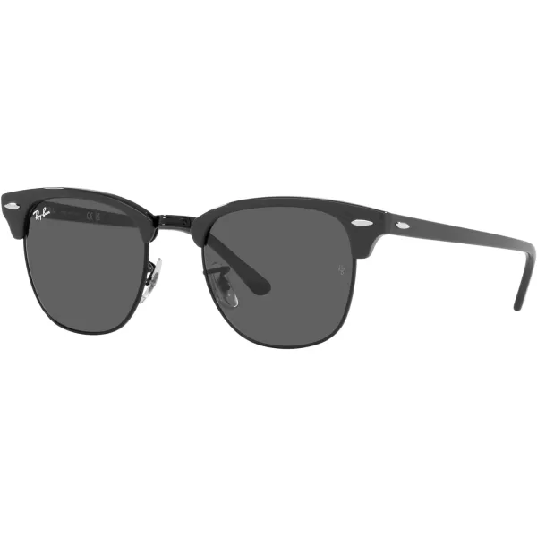 RayBan RB3016 Clubmaster Square SunglassesGreen on BlackDark Grey