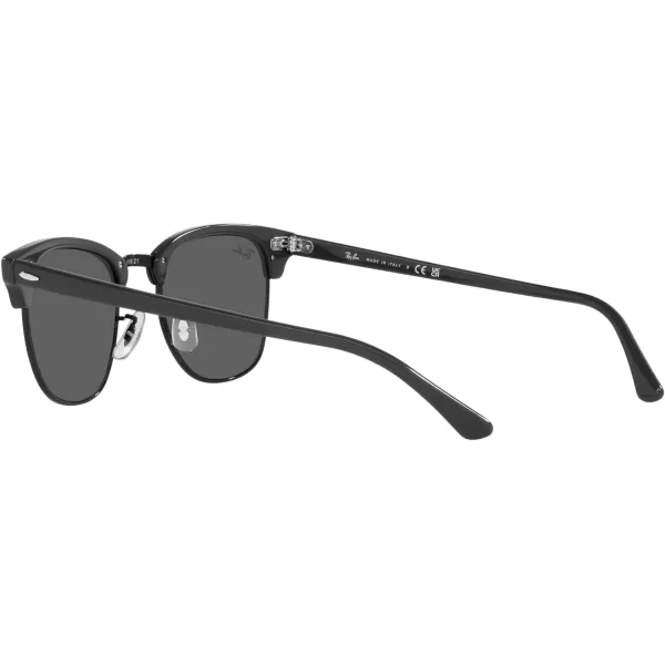 RayBan RB3016 Clubmaster Square SunglassesGreen on BlackDark Grey