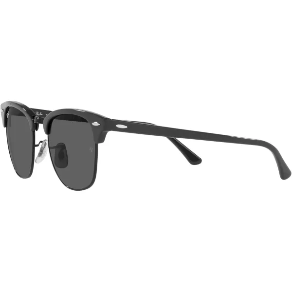 RayBan RB3016 Clubmaster Square SunglassesGreen on BlackDark Grey