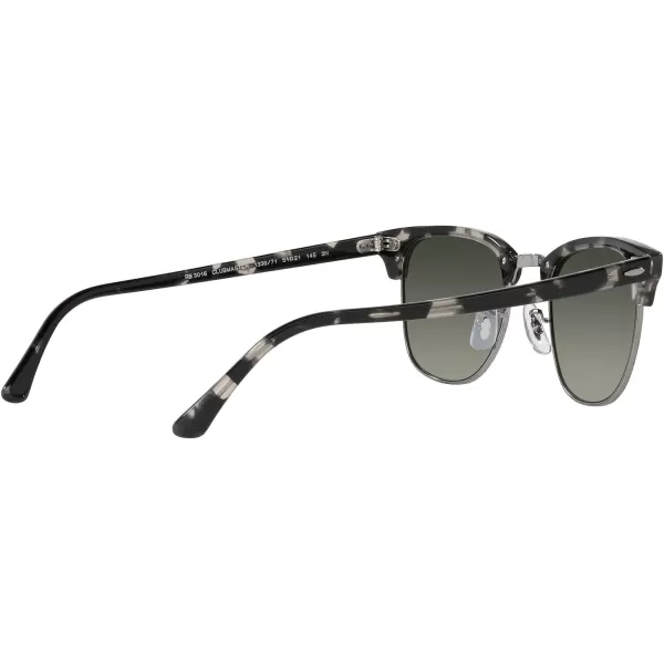 RayBan RB3016 Clubmaster Square SunglassesGrey HavanaGrey Gradient