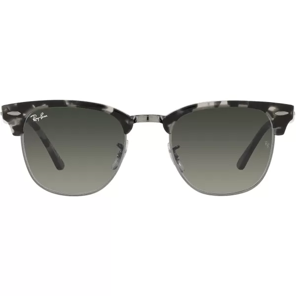 RayBan RB3016 Clubmaster Square SunglassesGrey HavanaGrey Gradient