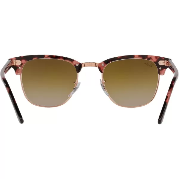 RayBan RB3016 Clubmaster Square SunglassesPink HavanaClear Gradient Brown