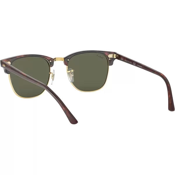 RayBan RB3016 Clubmaster Square SunglassesRed HavanaG15 Green