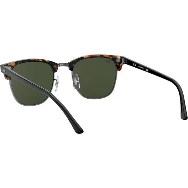 RayBan RB3016 Clubmaster Square SunglassesSpotted Black HavanaG15 Green