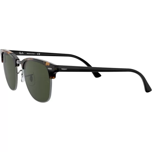 RayBan RB3016 Clubmaster Square SunglassesSpotted Black HavanaG15 Green