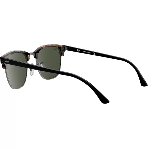 RayBan RB3016 Clubmaster Square SunglassesSpotted Black HavanaG15 Green