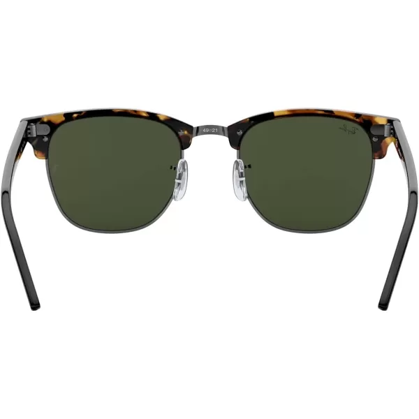 RayBan RB3016 Clubmaster Square SunglassesSpotted Black HavanaG15 Green