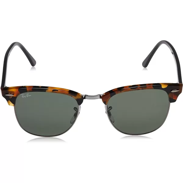 RayBan RB3016 Clubmaster Square SunglassesSpotted Blue HavanaGrey