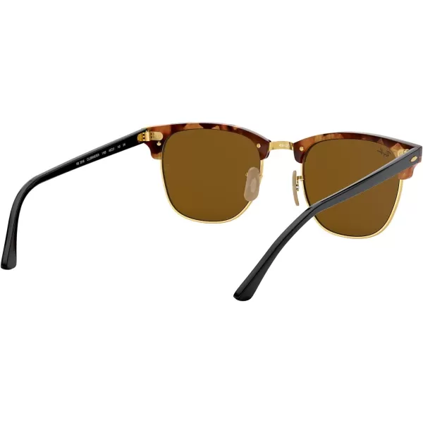 RayBan RB3016 Clubmaster Square SunglassesSpotted Brown HavanaB15 Brown