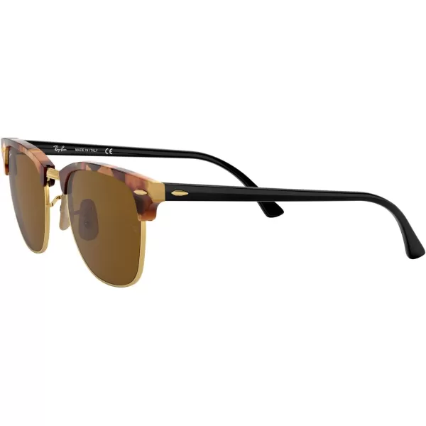 RayBan RB3016 Clubmaster Square SunglassesSpotted Brown HavanaB15 Brown