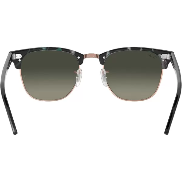 RayBan RB3016 Clubmaster Square SunglassesSpotted GreyGreenLight Grey Gradient Dark Grey