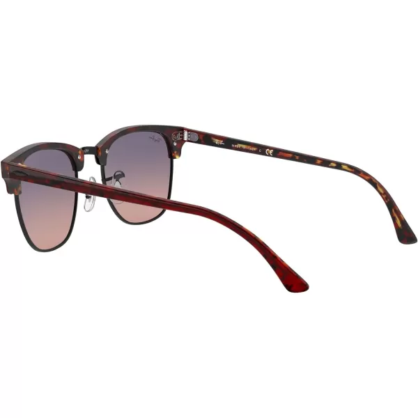 RayBan RB3016 Clubmaster Square SunglassesTransparent Red on HavanaPink Gradient Violet