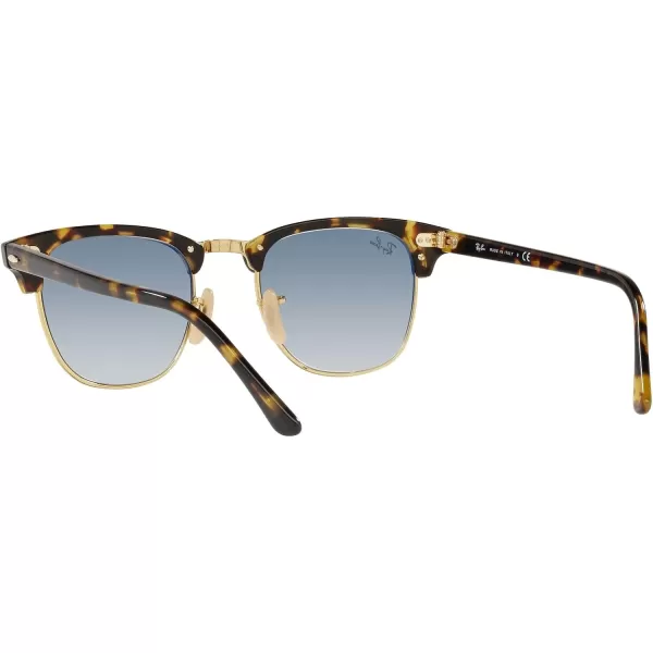 RayBan RB3016 Clubmaster Square SunglassesYellow HavanaClear Gradient Blue