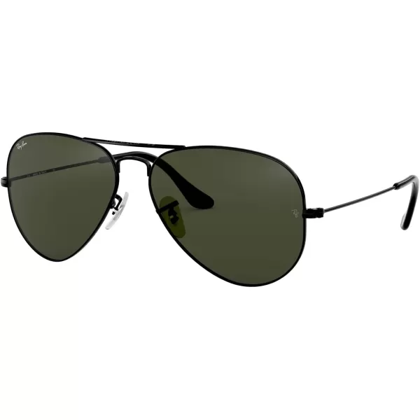 RayBan RB3025 Classic Aviator SunglassesBlackCrystal Green