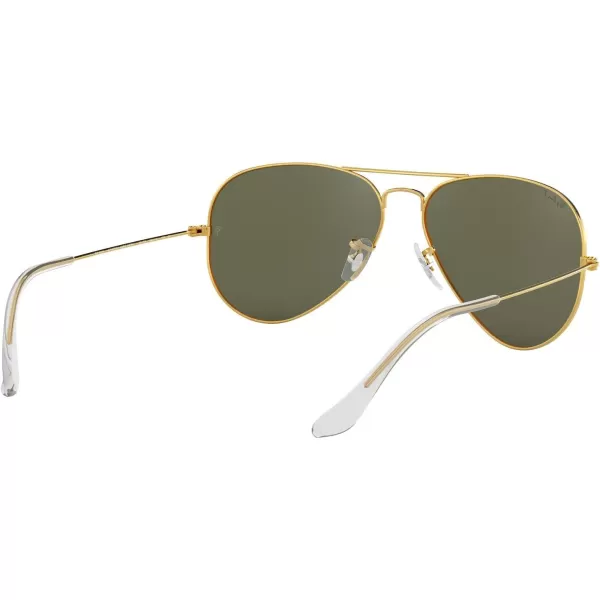 RayBan RB3025 Classic Aviator SunglassesGoldGrey Green