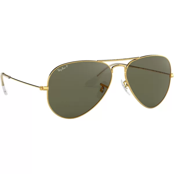 RayBan RB3025 Classic Aviator SunglassesGoldGrey Green