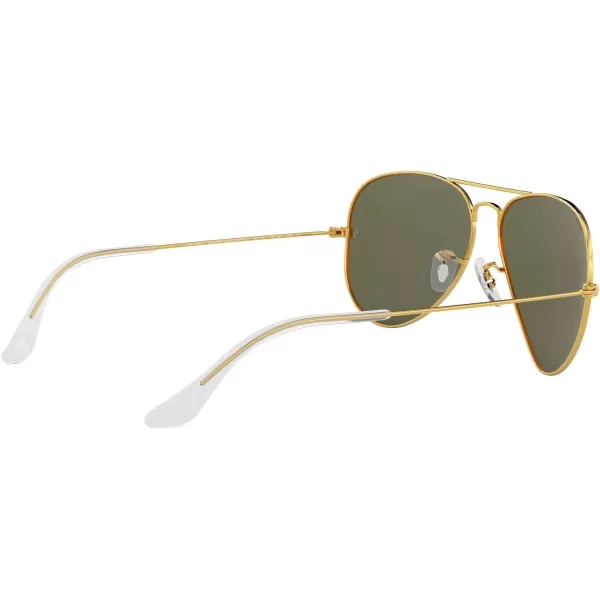 RayBan RB3025 Classic Aviator SunglassesGoldGrey Green