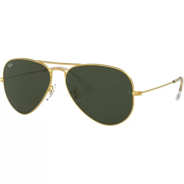 RayBan RB3025 Classic Aviator SunglassesGoldGrey Green