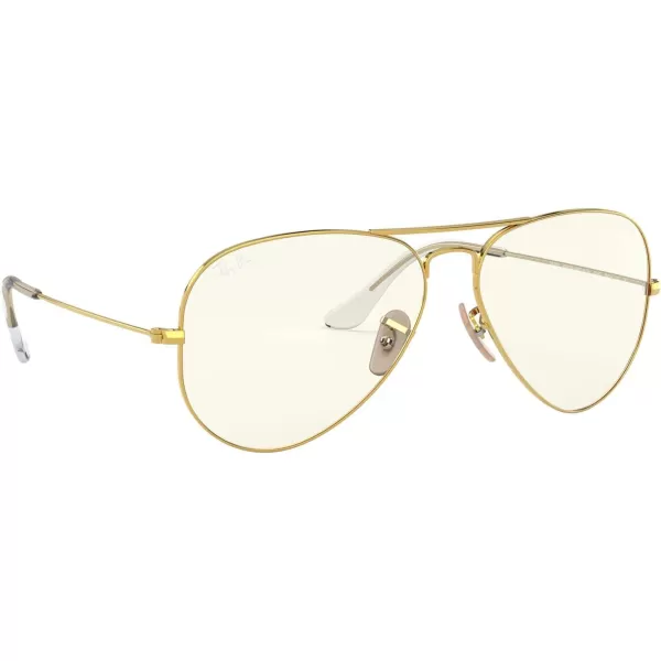 RayBan RB3025 Classic Evolve Photochromic Aviator SunglassesGoldClear to Grey Photochromic