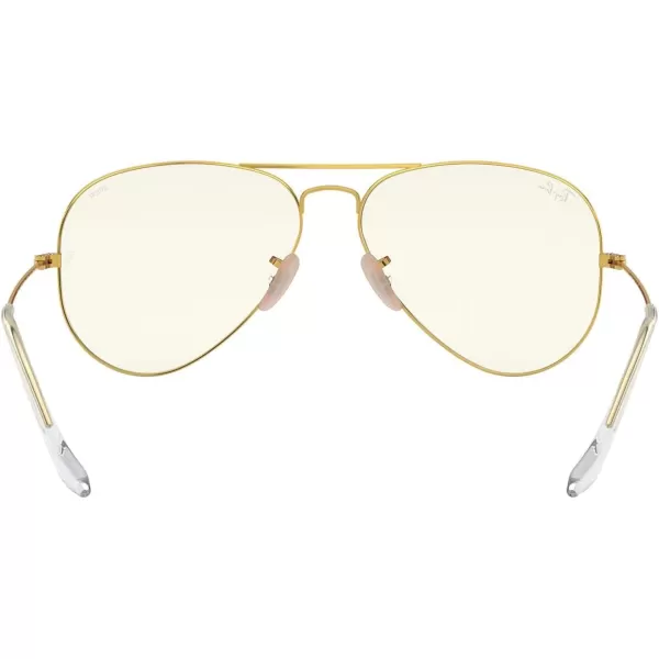 RayBan RB3025 Classic Evolve Photochromic Aviator SunglassesGoldClear to Grey Photochromic