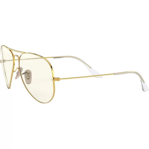 RayBan RB3025 Classic Evolve Photochromic Aviator SunglassesGoldClear to Grey Photochromic