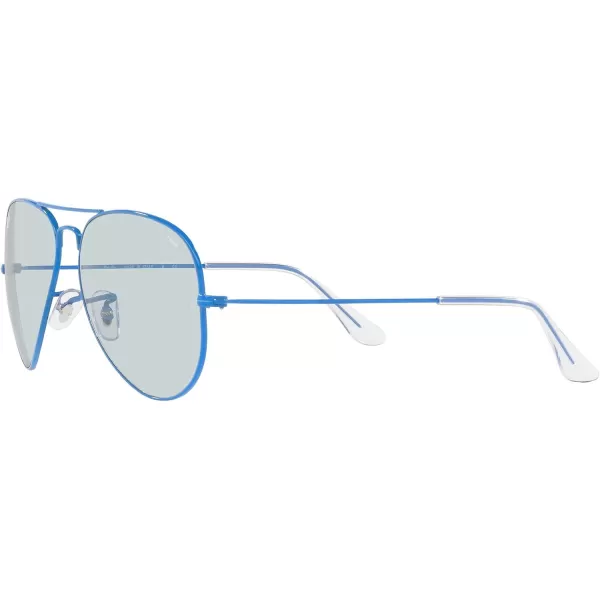 RayBan RB3025 Classic Evolve Photochromic Aviator SunglassesLight BluePhotochromic Evolve GreyDark Violet