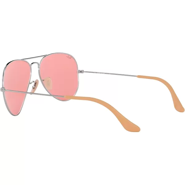 RayBan RB3025 Classic Evolve Photochromic Aviator SunglassesSilverPink Photochromic