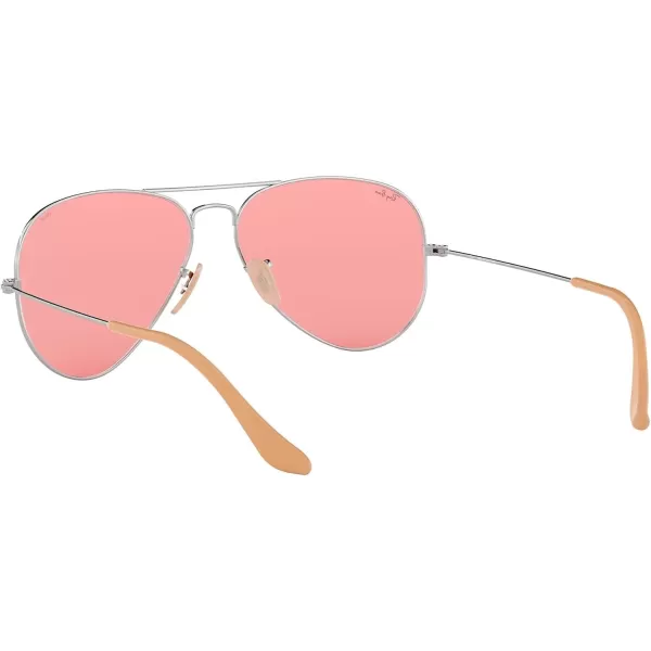 RayBan RB3025 Classic Evolve Photochromic Aviator SunglassesSilverPink Photochromic