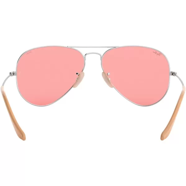 RayBan RB3025 Classic Evolve Photochromic Aviator SunglassesSilverPink Photochromic