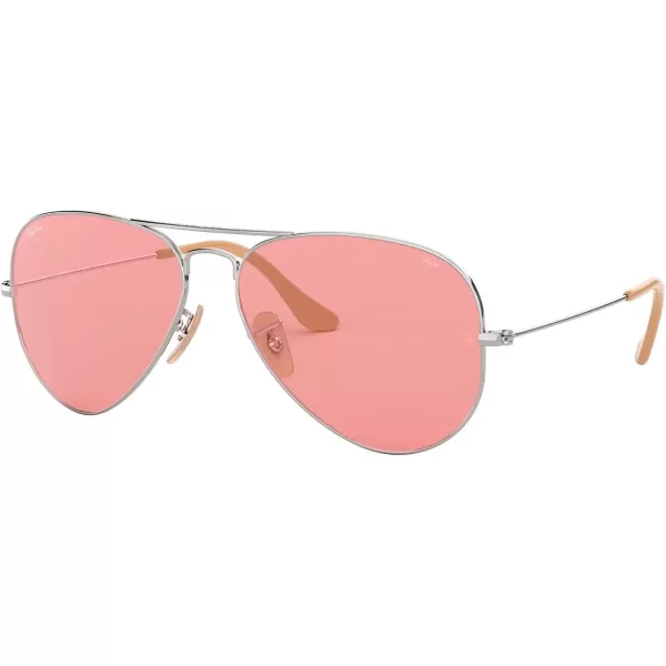 RayBan RB3025 Classic Evolve Photochromic Aviator SunglassesSilverPink Photochromic