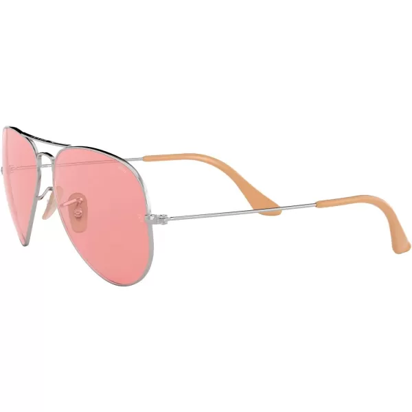 RayBan RB3025 Classic Evolve Photochromic Aviator SunglassesSilverPink Photochromic