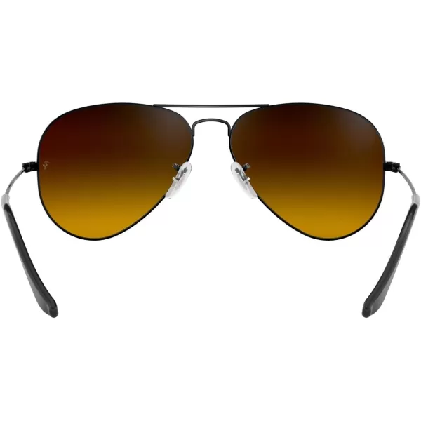 RayBan RB3025 Classic Mirrored Aviator SunglassesBlackBrown Gradient Mirrored Blue