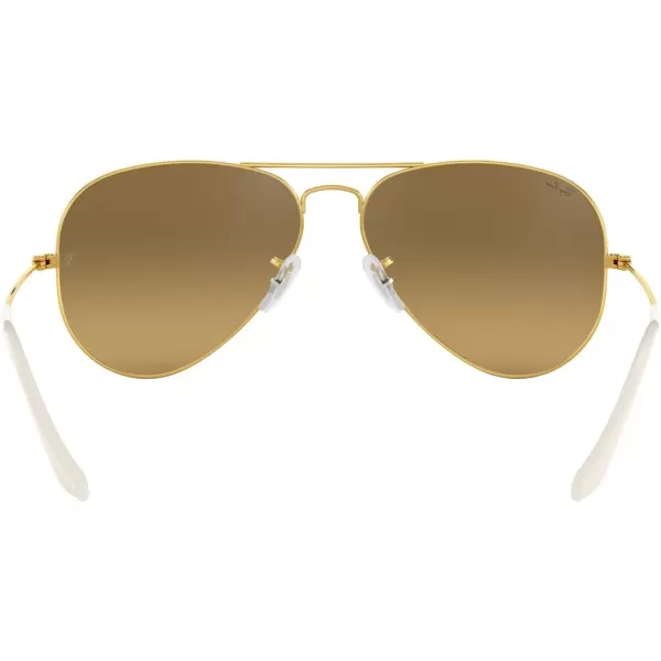 RayBan RB3025 Classic Mirrored Aviator SunglassesGold FrameBrown Mirror Gradient Lens