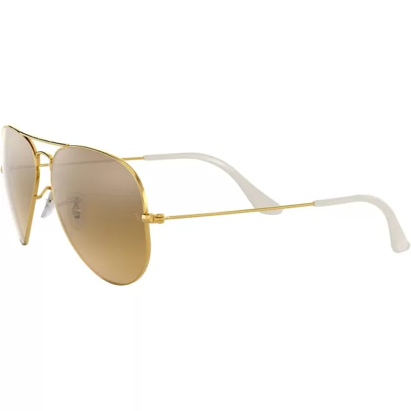 RayBan RB3025 Classic Mirrored Aviator SunglassesGold FrameBrown Mirror Gradient Lens