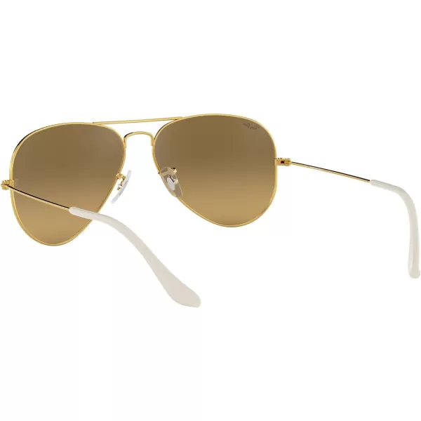 RayBan RB3025 Classic Mirrored Aviator SunglassesGold FrameBrown Mirror Gradient Lens