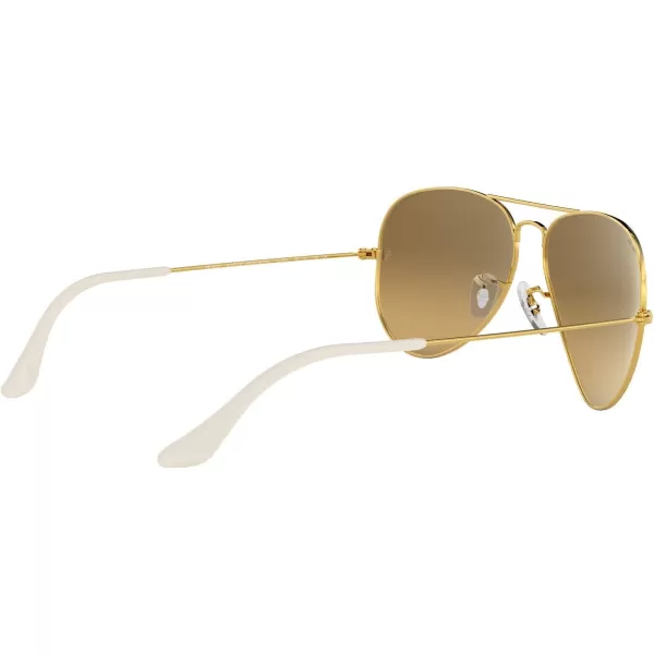 RayBan RB3025 Classic Mirrored Aviator SunglassesGold FrameBrown Mirror Gradient Lens