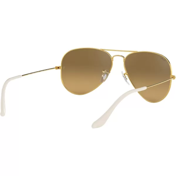 RayBan RB3025 Classic Mirrored Aviator SunglassesGold FrameBrown Mirror Gradient Lens