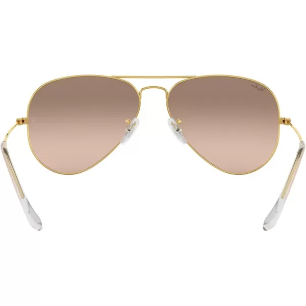 RayBan RB3025 Classic Mirrored Aviator SunglassesGoldPink Mirrored Gradient Grey