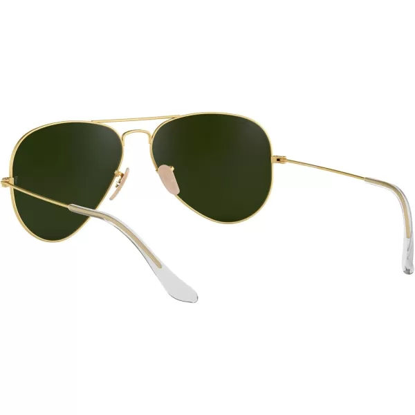 RayBan RB3025 Classic Mirrored Aviator SunglassesMatte GoldGrey Mirrored Blue