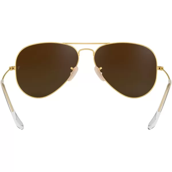 RayBan RB3025 Classic Mirrored Aviator SunglassesMatte GoldGrey Mirrored Green