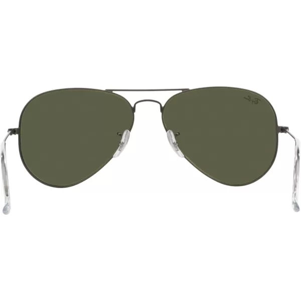 RayBan RB3025 Classic Mirrored Aviator SunglassesMatte GunmetalLight Green Mirrored Silver