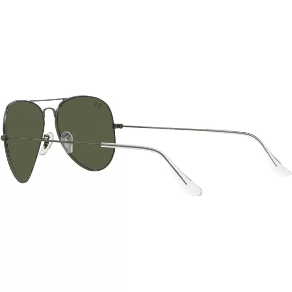 RayBan RB3025 Classic Mirrored Aviator SunglassesMatte GunmetalLight Green Mirrored Silver