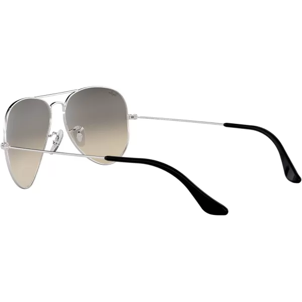 RayBan RB3025 Classic Mirrored Aviator SunglassesSilverCrystal Grey Mirrored