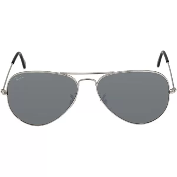 RayBan RB3025 Classic Mirrored Aviator SunglassesSilverCrystal Grey Mirrored