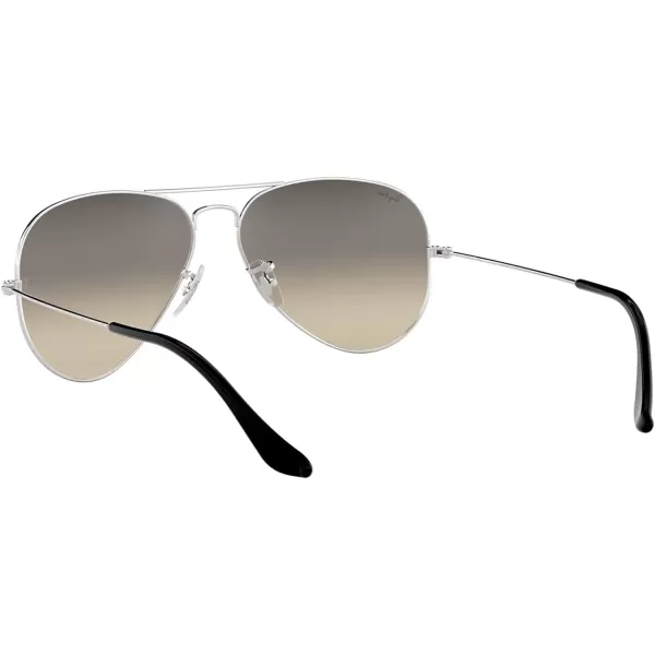 RayBan RB3025 Classic Mirrored Aviator SunglassesSilverCrystal Grey Mirrored