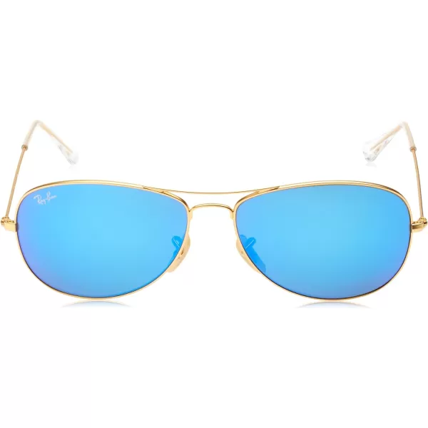 RayBan RB3362 Cockpit Aviator SunglassesMatte GoldGrey Mirror Blue